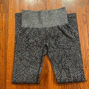 NVGTN black snakeskin leggings high rise